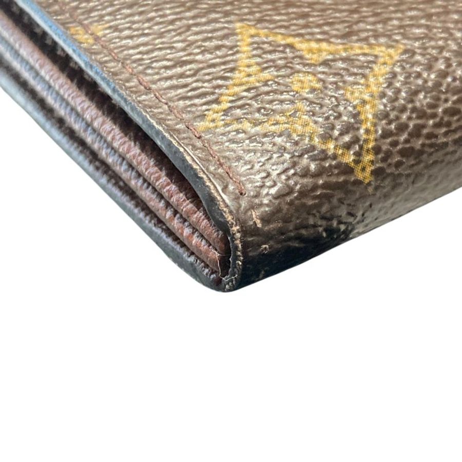 LOUIS VUITTON 路易威登  PORTEFEUILLE SARAH M61734 棕色 帆布 金釦-5