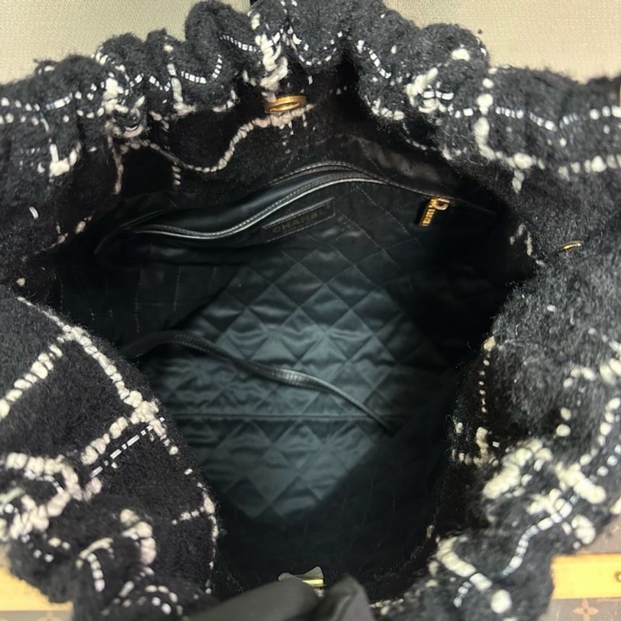 【威選精品】 ✨ CHANEL 毛呢22 Bag 中號子母垃圾袋 ✨-11
