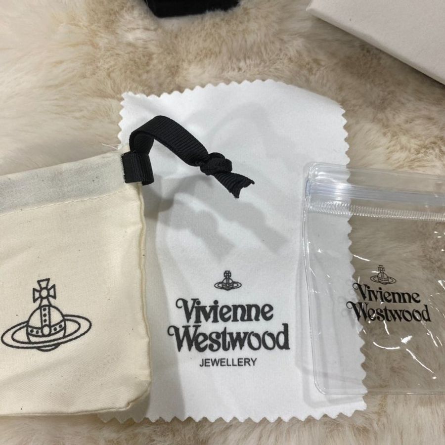 Vivienne Westwood Mini Bas Relifechoker 西太后浮雕土星吊墜珍珠項鍊銀-3