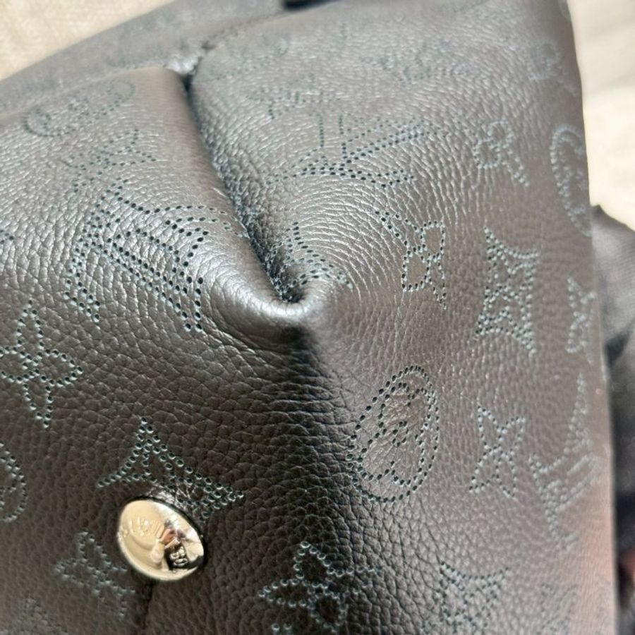 LV Bella 黑牛皮雷射老花水桶兩用包 晶片款-12