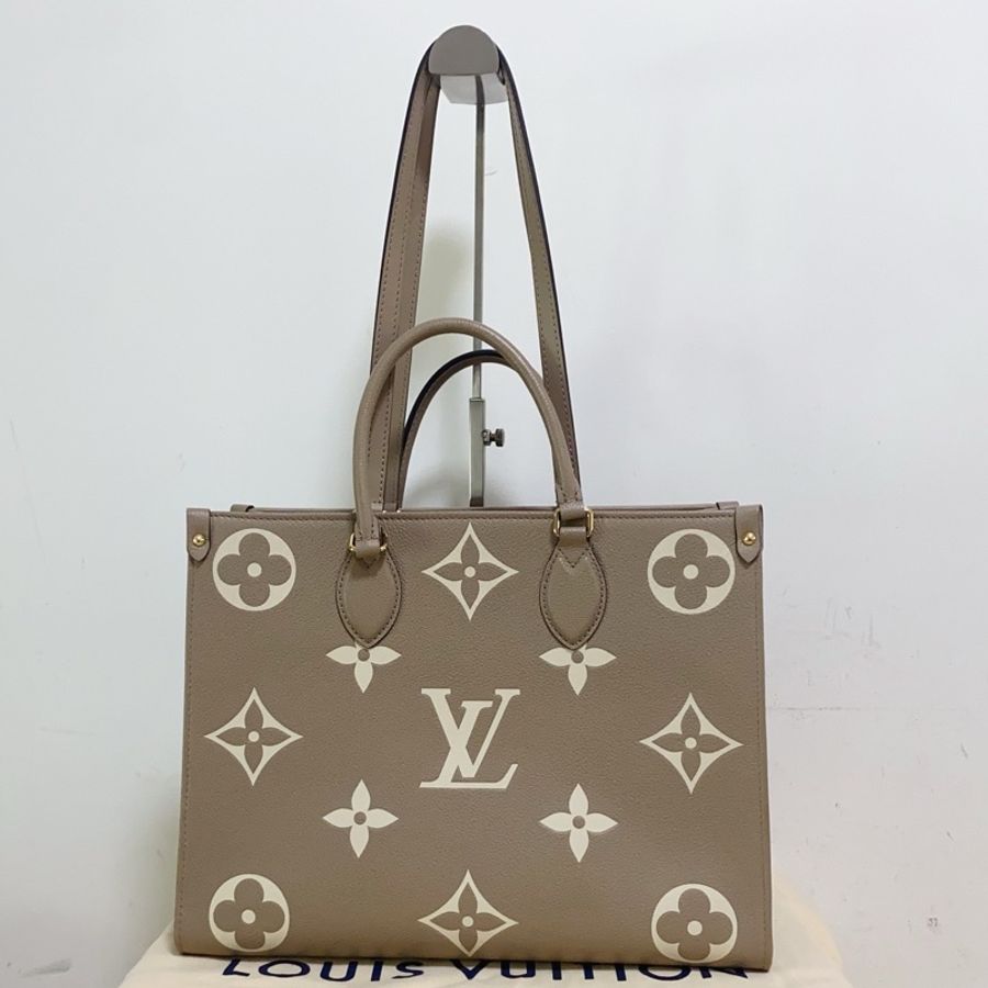 Louis Vuitton 路易威登Onthego中號托特包,大象灰色🈚附件-1