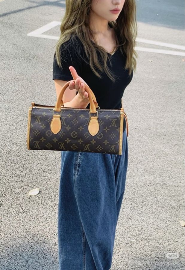 【威選精品】 ✨ LV 中古經典老花金球三角手提包 ✨-0