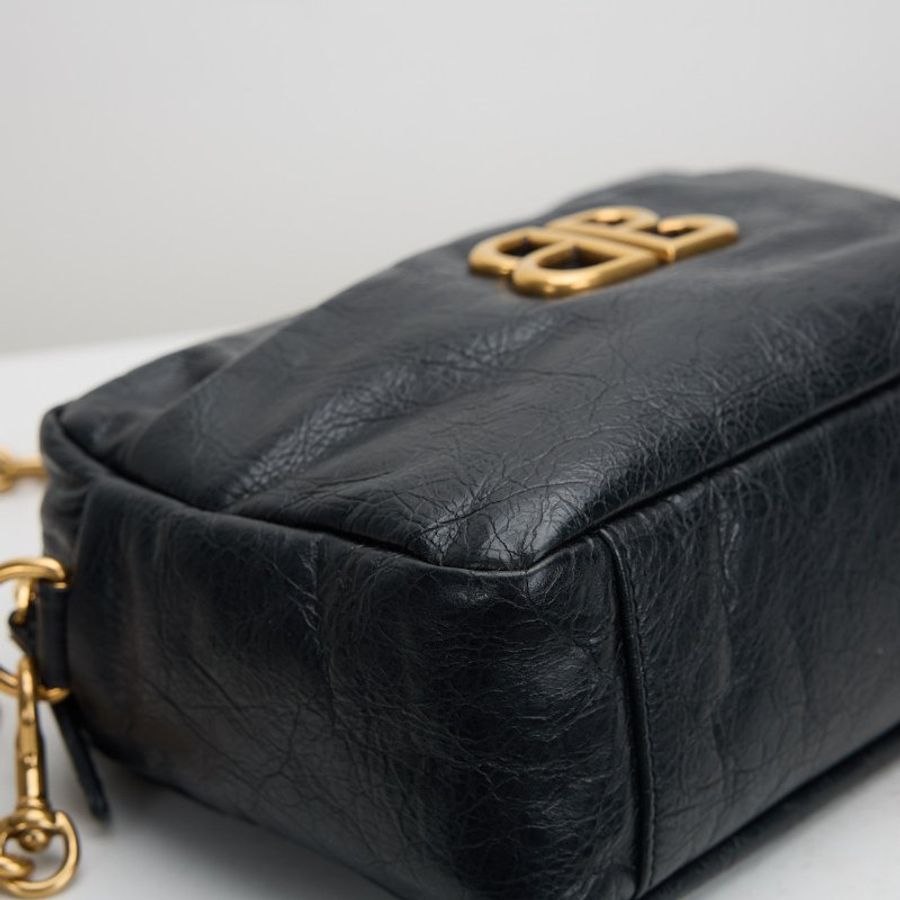 Balenciaga Monaco xs 相機包/黑金-5