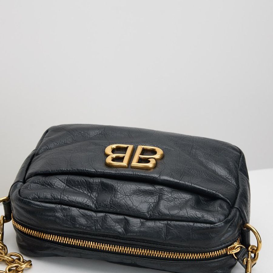 Balenciaga Monaco xs 相機包/黑金-6