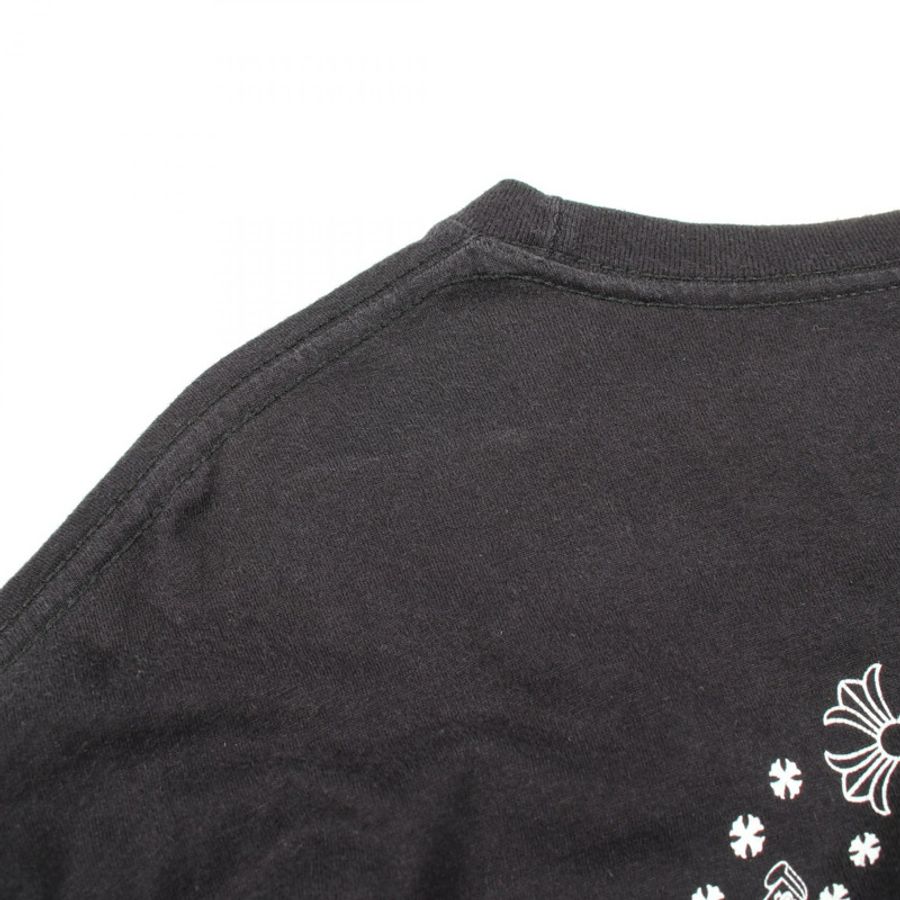 CHROME HEARTS CH Plus 背面印花長袖T卹 純棉 黑色 二手 男款-10