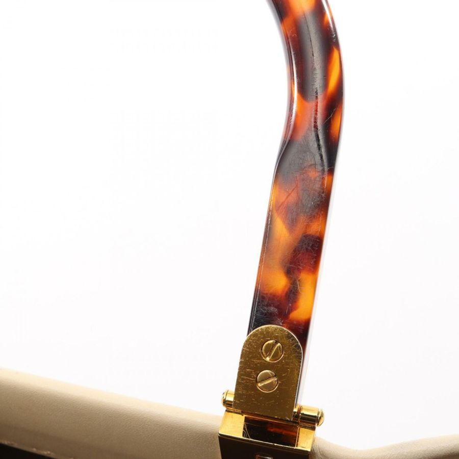 FENDI SUNSHINE 中型單肩托特包 8BH386 皮革 米灰色 二手 女士-13