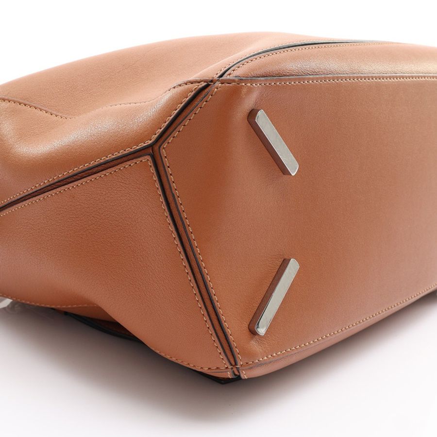 棕色 牛皮 Puzzle medium 兩用包【LOEWE 羅威】 A510P49X23-10