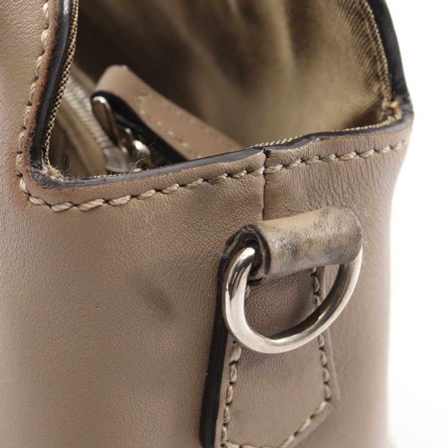 FENDI BY THE WAY 中型單肩手提包 8BL124 皮革 米色 二手 斜背包-9