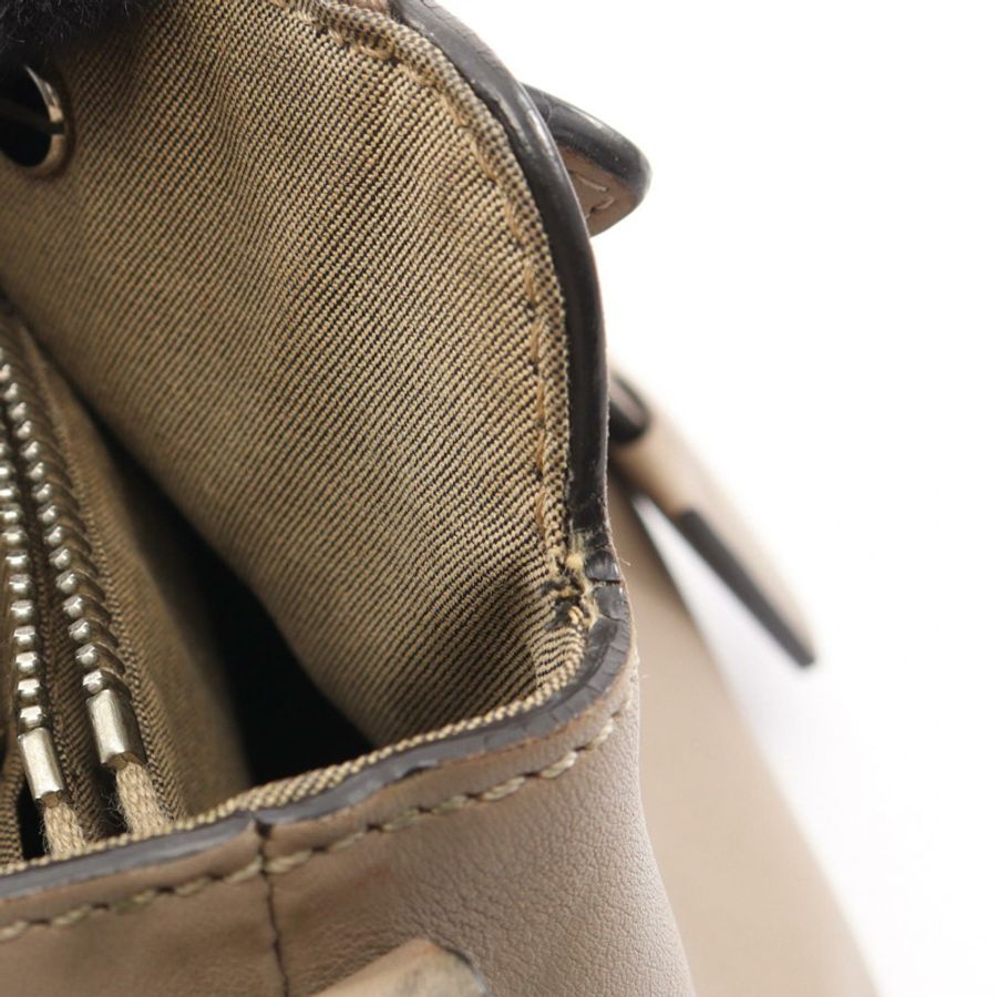 FENDI BY THE WAY 中型單肩手提包 8BL124 皮革 米色 二手 斜背包-10