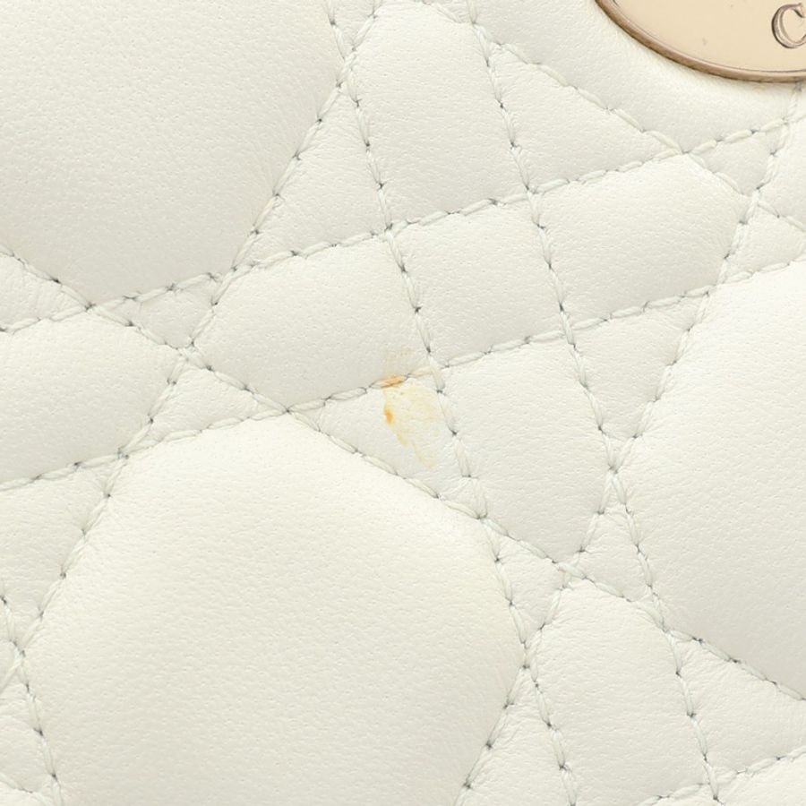白色 羊皮 Lady Dior Mini 兩用包【Dior 迪奧】 M0505ONGE-15