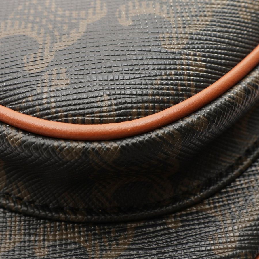 棕色 帆布 Medium Folco in Triomphe 肩背包【CELINE 賽琳】 191502BZJ.04LU-13