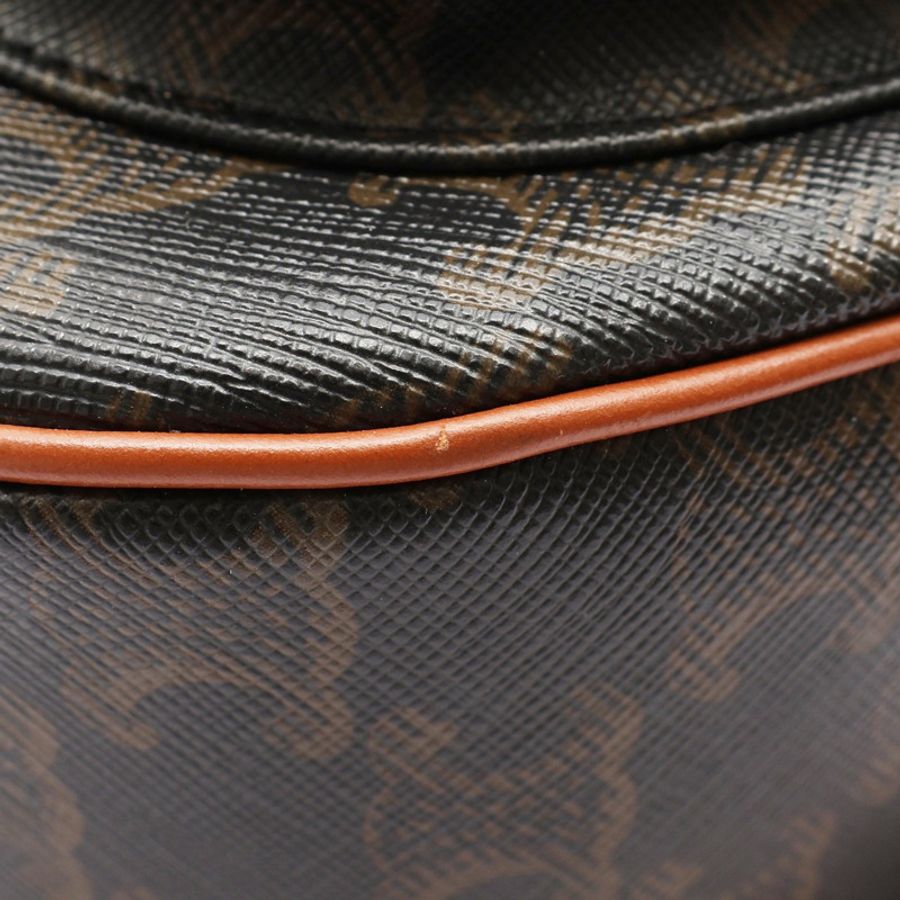 棕色 帆布 Medium Folco in Triomphe 肩背包【CELINE 賽琳】 191502BZJ.04LU-14