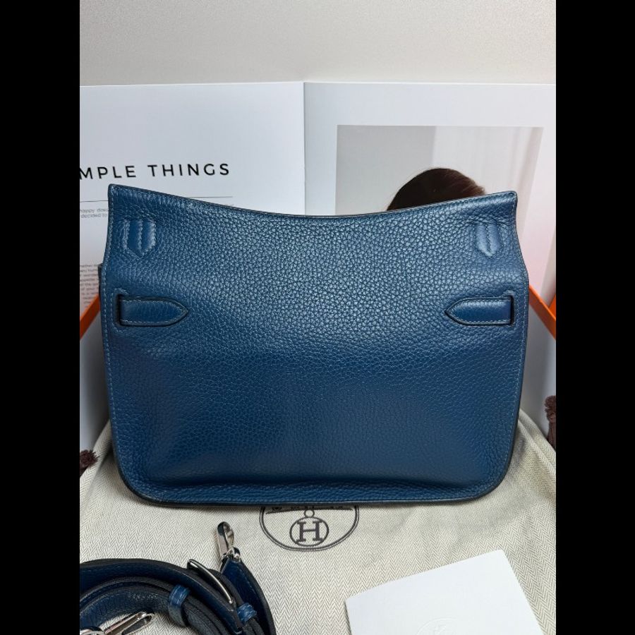 愛馬仕，hermes 吉普賽28，藍色，Togo皮-1