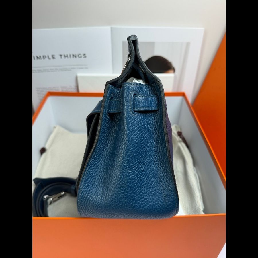 愛馬仕，hermes 吉普賽28，藍色，Togo皮-2