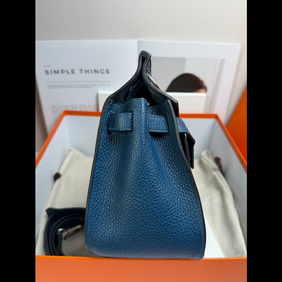 愛馬仕，hermes 吉普賽28，藍色，Togo皮-3