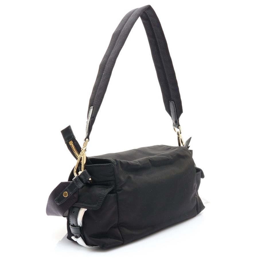 黑色 Re-Nylon 尼龍 Explore 中號 肩背包【PRADA 普拉達】 1BD394-1