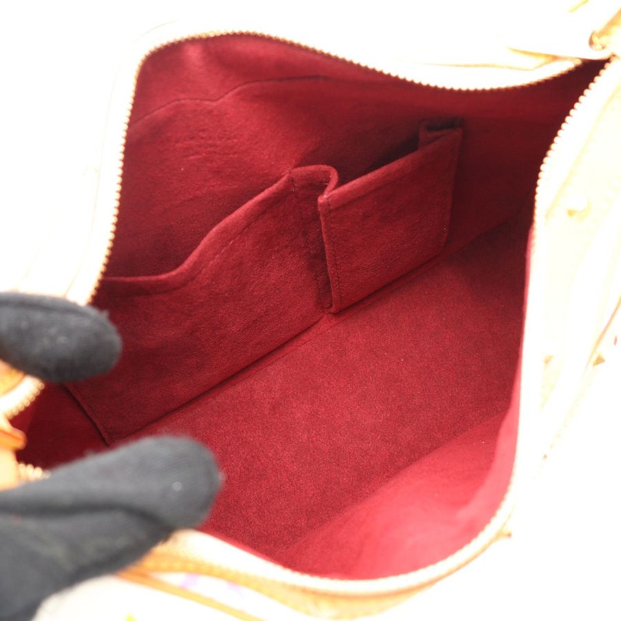 白彩 原花帆布 鉚釘 Boulogne 肩背包【LOUIS VUITTON LV 路易威登】 M92660-2