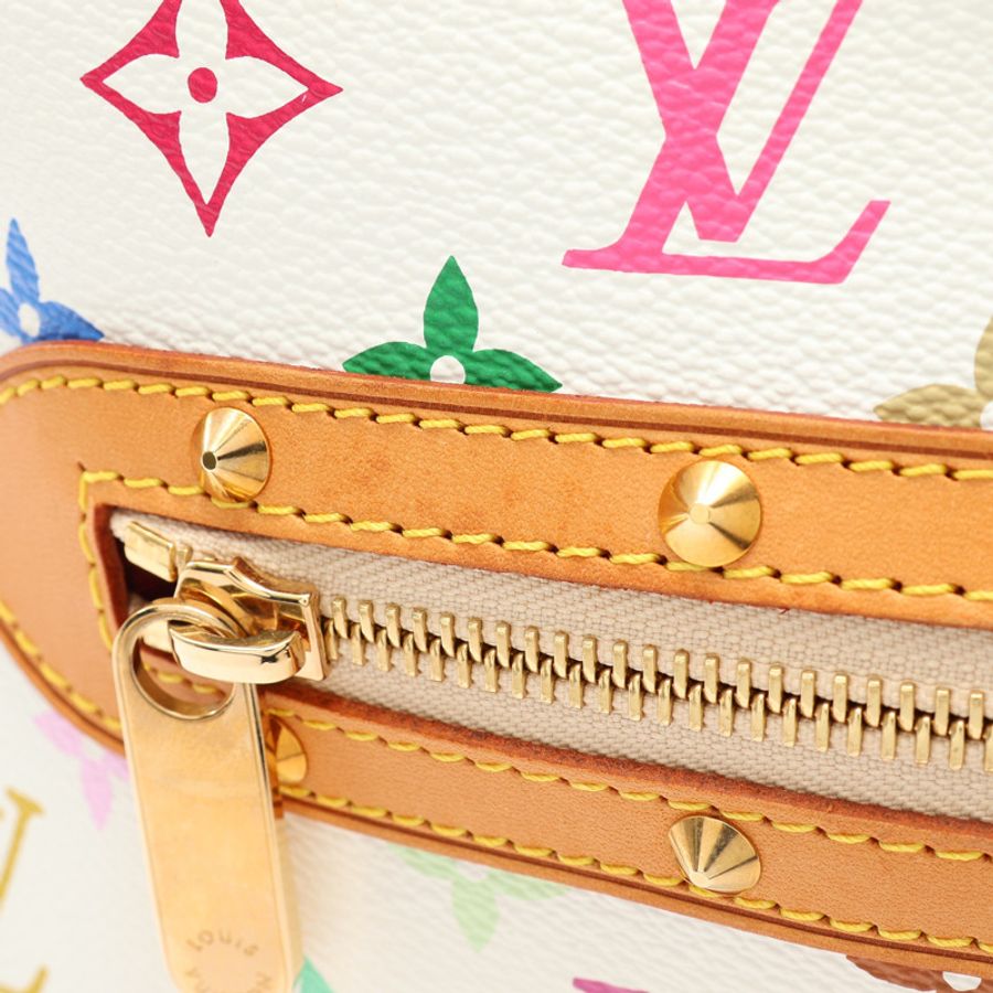 白彩 原花帆布 鉚釘 Boulogne 肩背包【LOUIS VUITTON LV 路易威登】 M92660-11