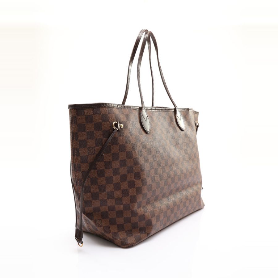 棕色 棋盤格 帆布 Neverfull GM 肩背包【LOUIS VUITTON LV 路易威登】 N51106-1