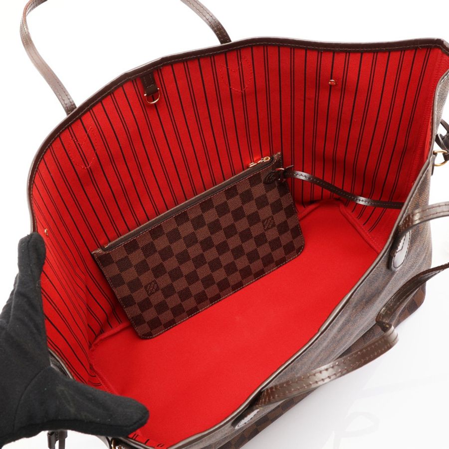 棕色 棋盤格 帆布 Neverfull GM 肩背包【LOUIS VUITTON LV 路易威登】 N51106-3