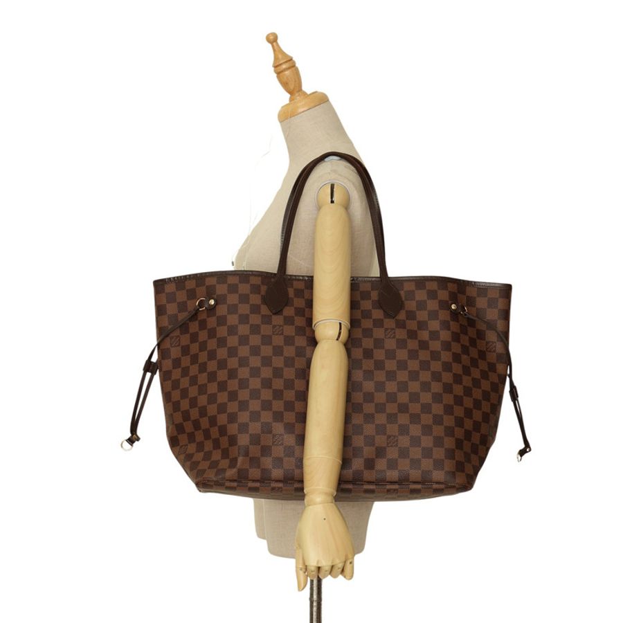 棕色 棋盤格 帆布 Neverfull GM 肩背包【LOUIS VUITTON LV 路易威登】 N51106-8