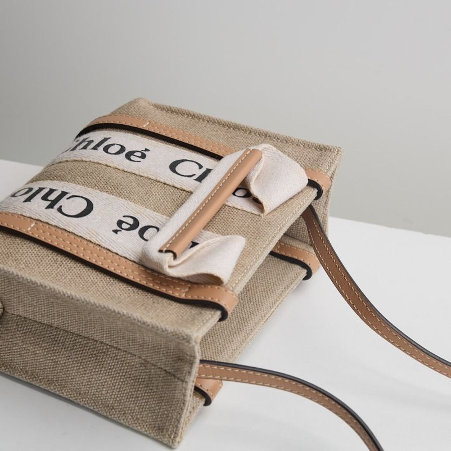 Chloé woody tote mini/奶茶-13