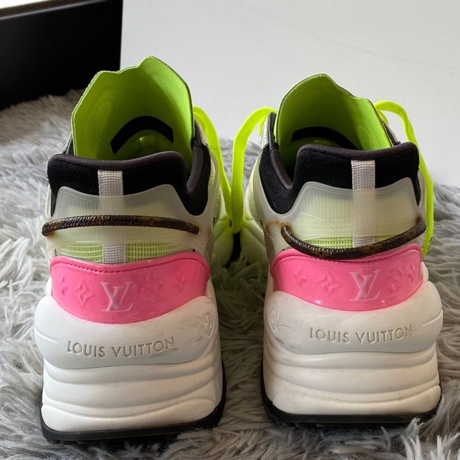 Louis Vuitton Run 55 螢光黃 厚底 增高 休閒鞋 運動鞋 女款 38號-4