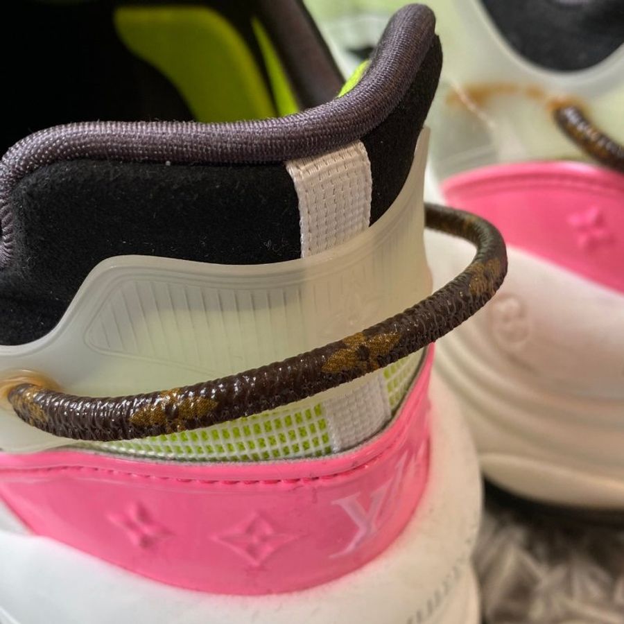 Louis Vuitton Run 55 螢光黃 厚底 增高 休閒鞋 運動鞋 女款 38號-5