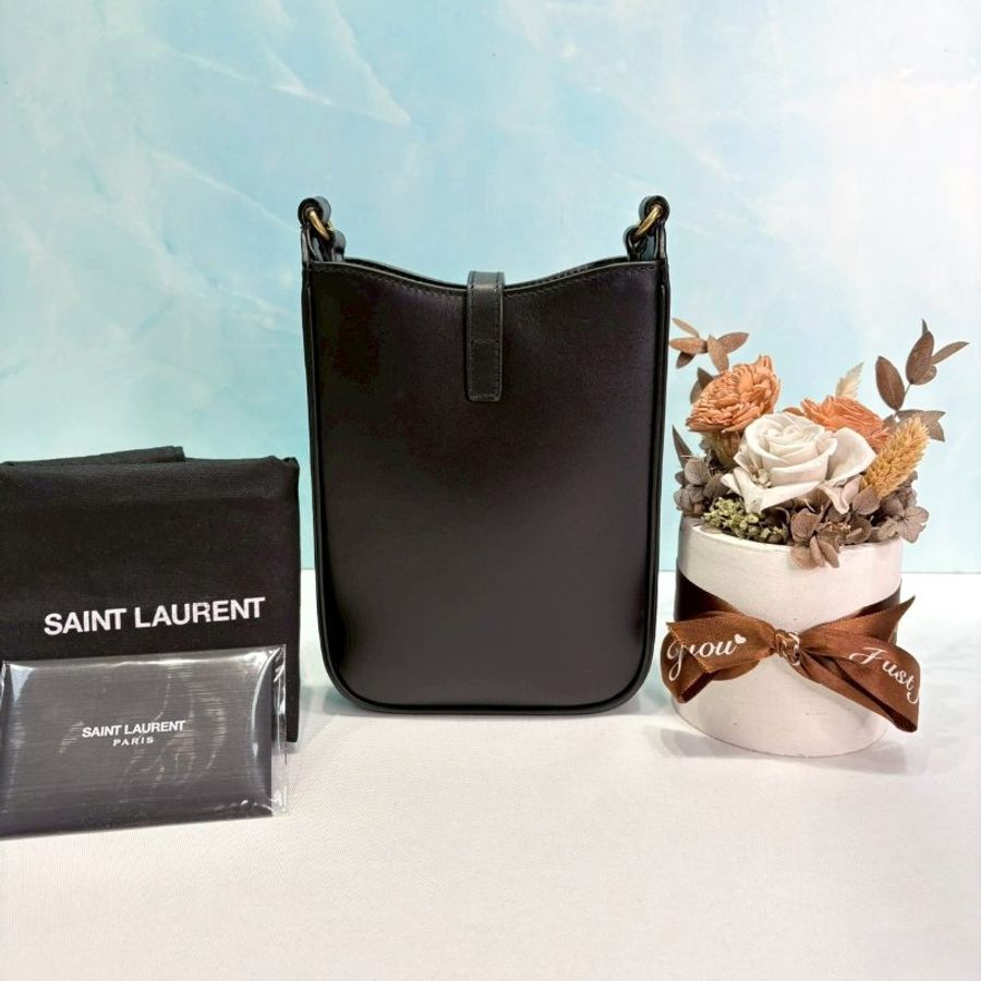 YSL Le5A7小牛皮迷你手機包-1