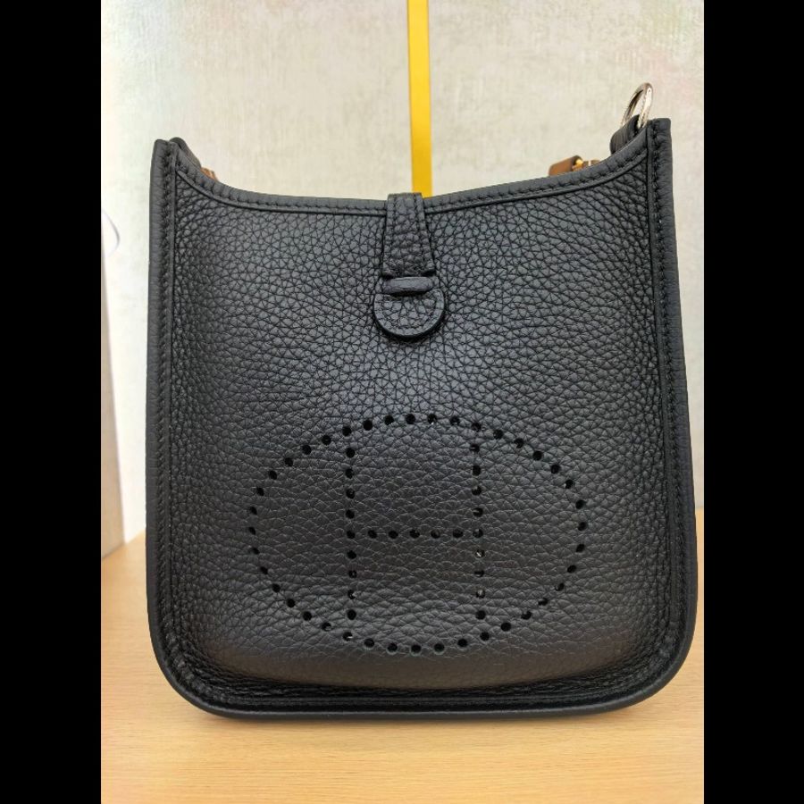 hermes 愛馬仕伊芙琳16,黑銀TC皮-2