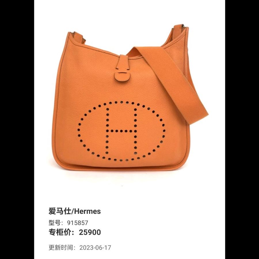愛馬仕/Hermès 伊芙琳mini 金棕色金扣-2