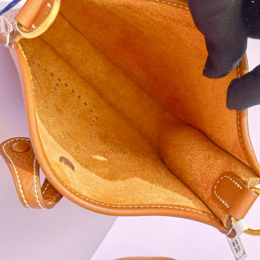 愛馬仕/Hermès 伊芙琳mini 金棕色金扣-5