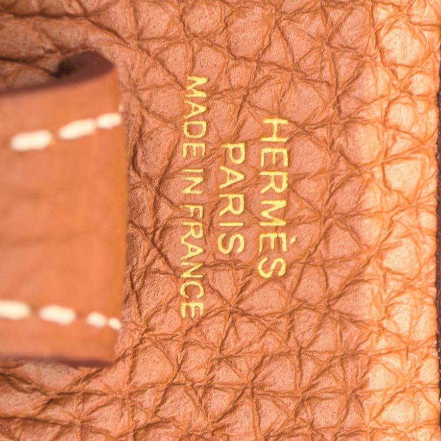 愛馬仕/Hermès 伊芙琳mini 金棕色金扣-8