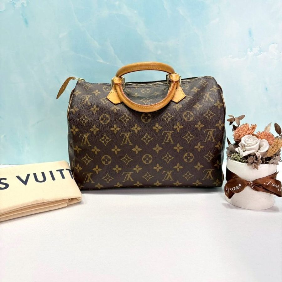 LV Speedy 30老花手提波士頓包-1