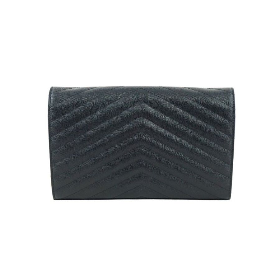 YSL Saint Laurent V字魚子醬牛皮WOC 斜背包-4