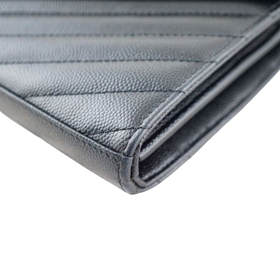 YSL Saint Laurent V字魚子醬牛皮WOC 斜背包-7