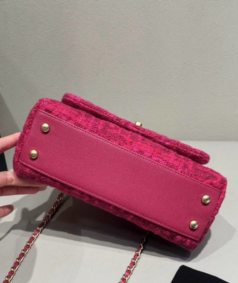 【威選精品】 ✨ CHANEL Coco Handle 樹莓紅毛呢|優雅與收藏價值兼具 ✨-8