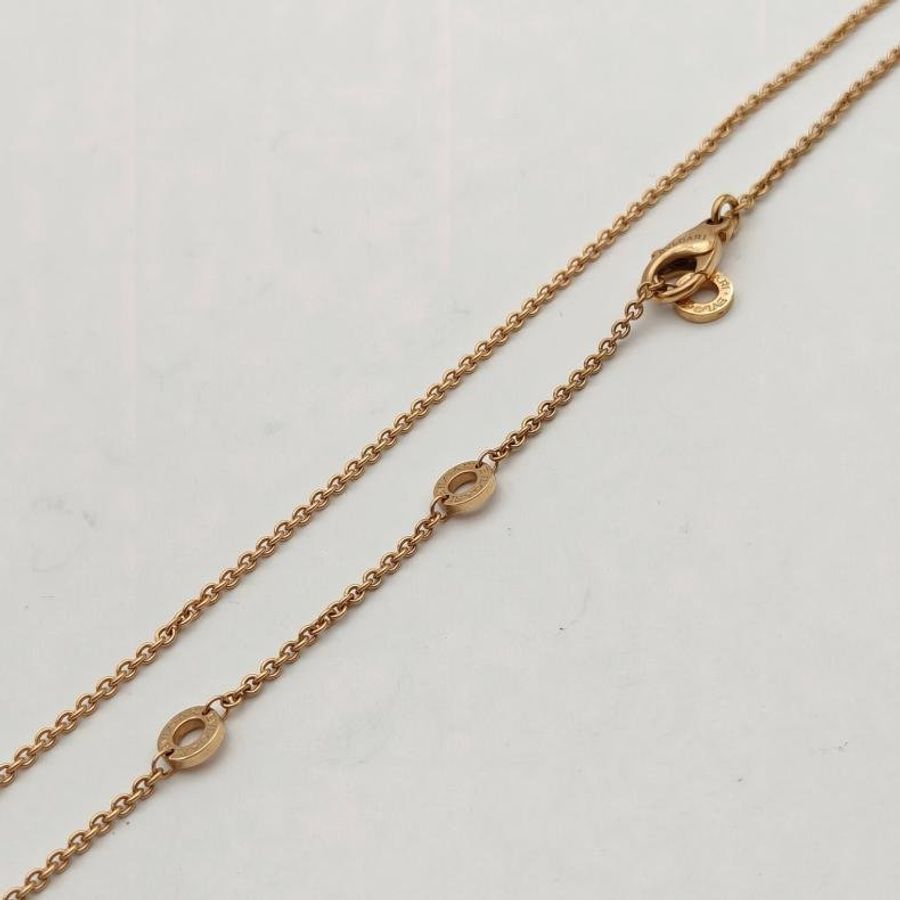 BVLGARI B.ZERO1彈簧項鏈三環扣18K玫瑰金/白陶瓷-4