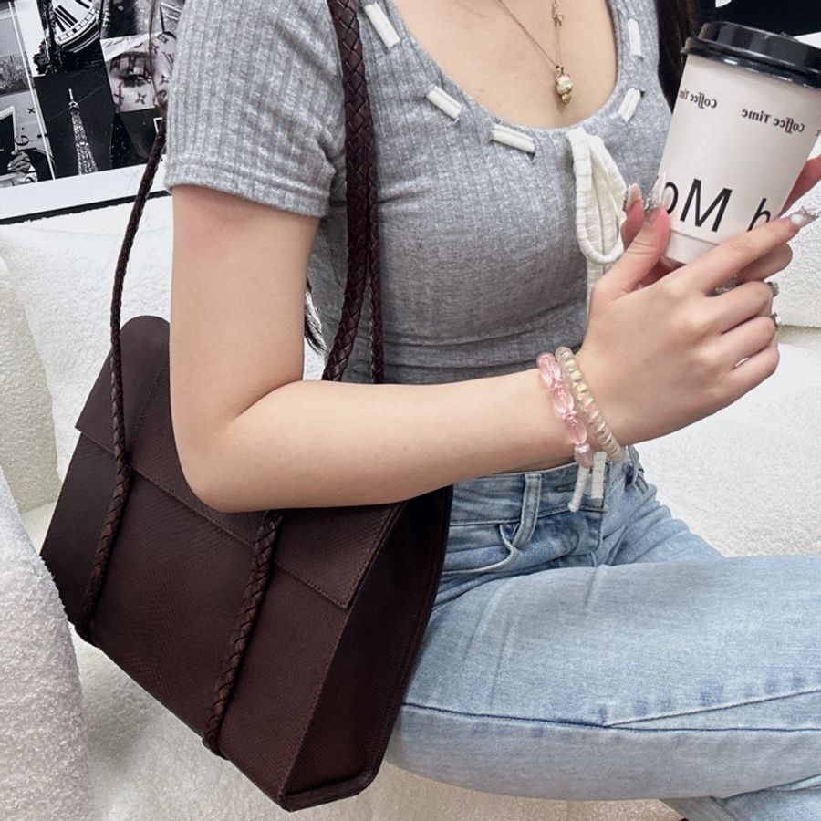 【赫蒂國際精品】Bally 棕色皮革編織復古手提袋 vintage-3