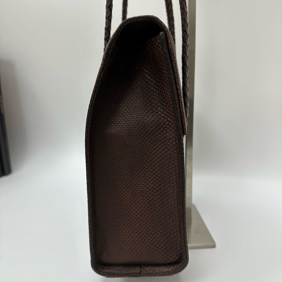 【赫蒂國際精品】Bally 棕色皮革編織復古手提袋 vintage-7