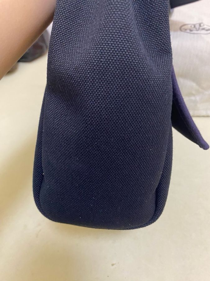 999新愛馬仕 HERMES Herbag 單肩包 S4 深邃藍 帆布拼牛皮 尺寸:31 銀扣K刻。-15