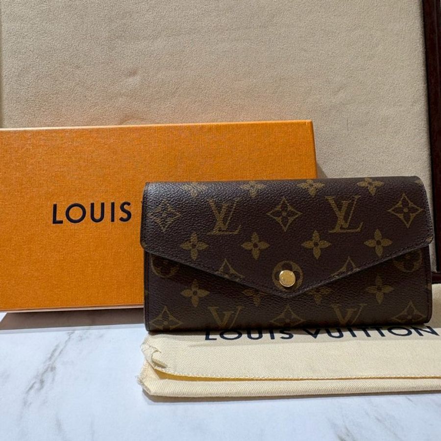 Louis Vuitton Sarah老花長夾 晶片款-0