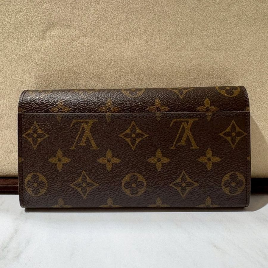 Louis Vuitton Sarah老花長夾 晶片款-1