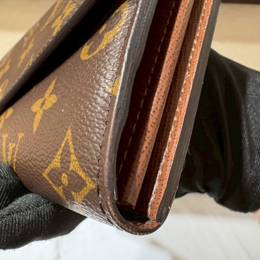 Louis Vuitton Sarah老花長夾 晶片款-9