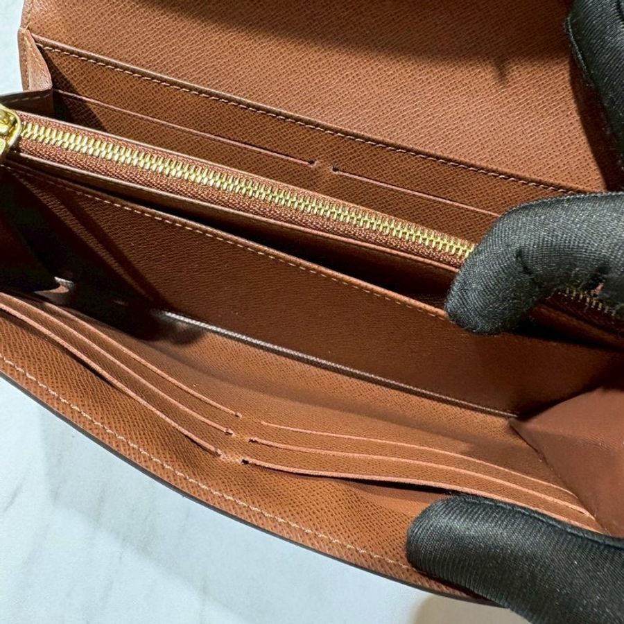 Louis Vuitton Sarah老花長夾 晶片款-14