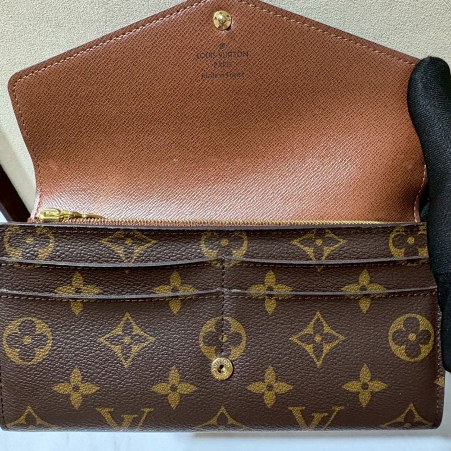 Louis Vuitton Sarah老花長夾 晶片款-17