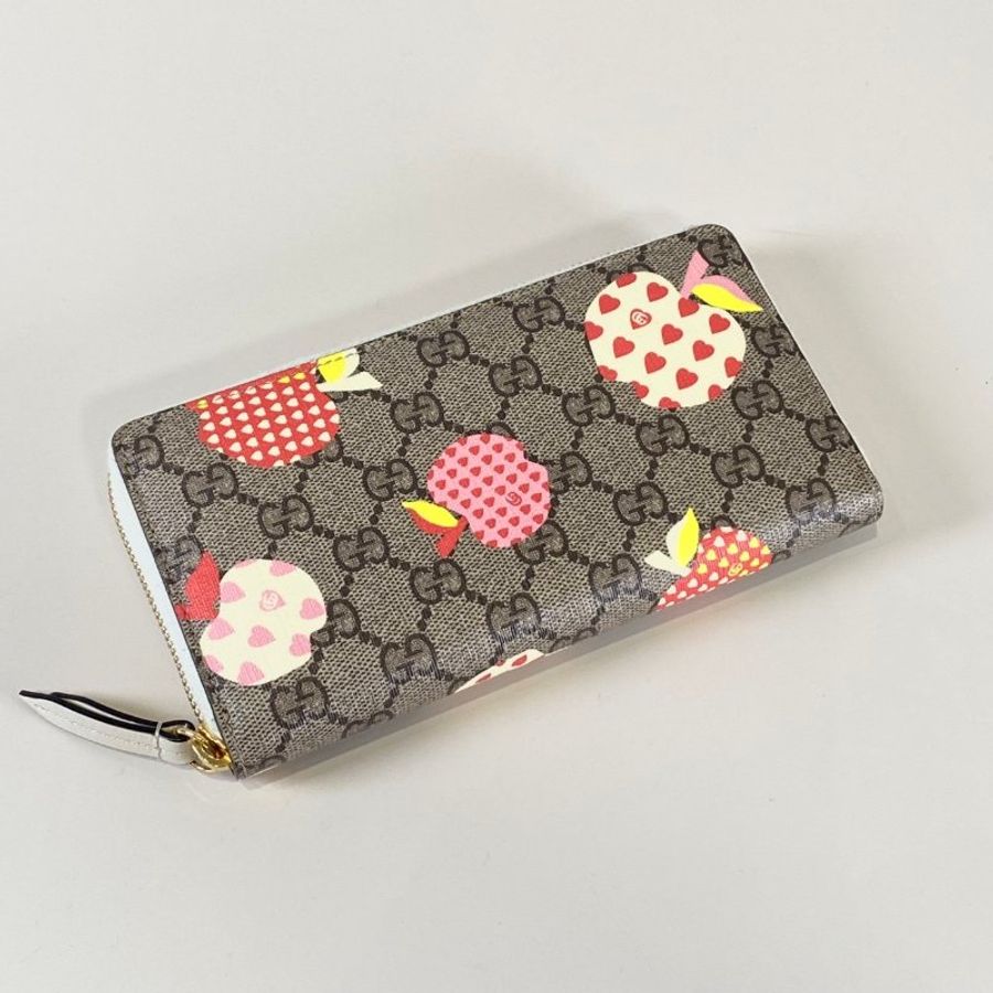 GUCCI 情人節 限定款 Apple 蘋果 愛心 12卡 拉鍊 長夾 663924 現貨-1