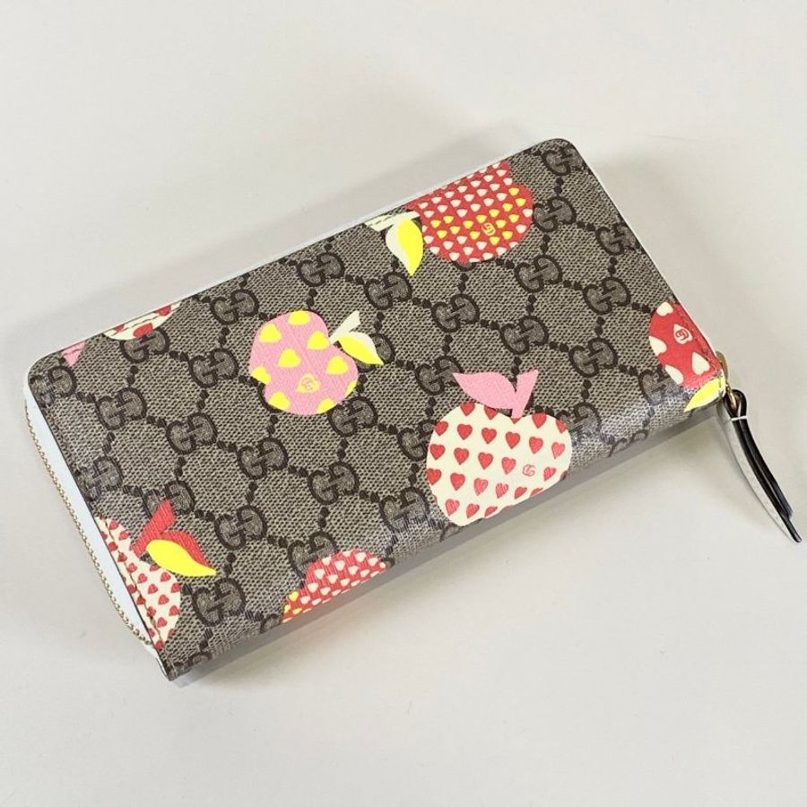 GUCCI 情人節 限定款 Apple 蘋果 愛心 12卡 拉鍊 長夾 663924 現貨-2