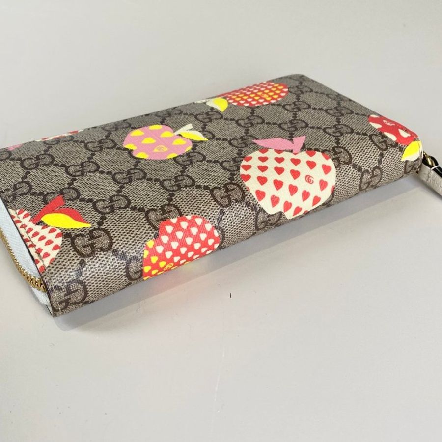 GUCCI 情人節 限定款 Apple 蘋果 愛心 12卡 拉鍊 長夾 663924 現貨-6