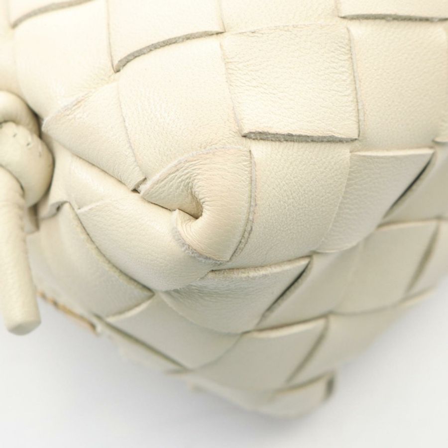BOTTEGA VENETA Intrecciato 編織肩背包 794258VCPP19197 白色皮革 二手 女士-5